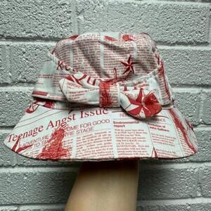 John Galliano Red and White Kids Hat